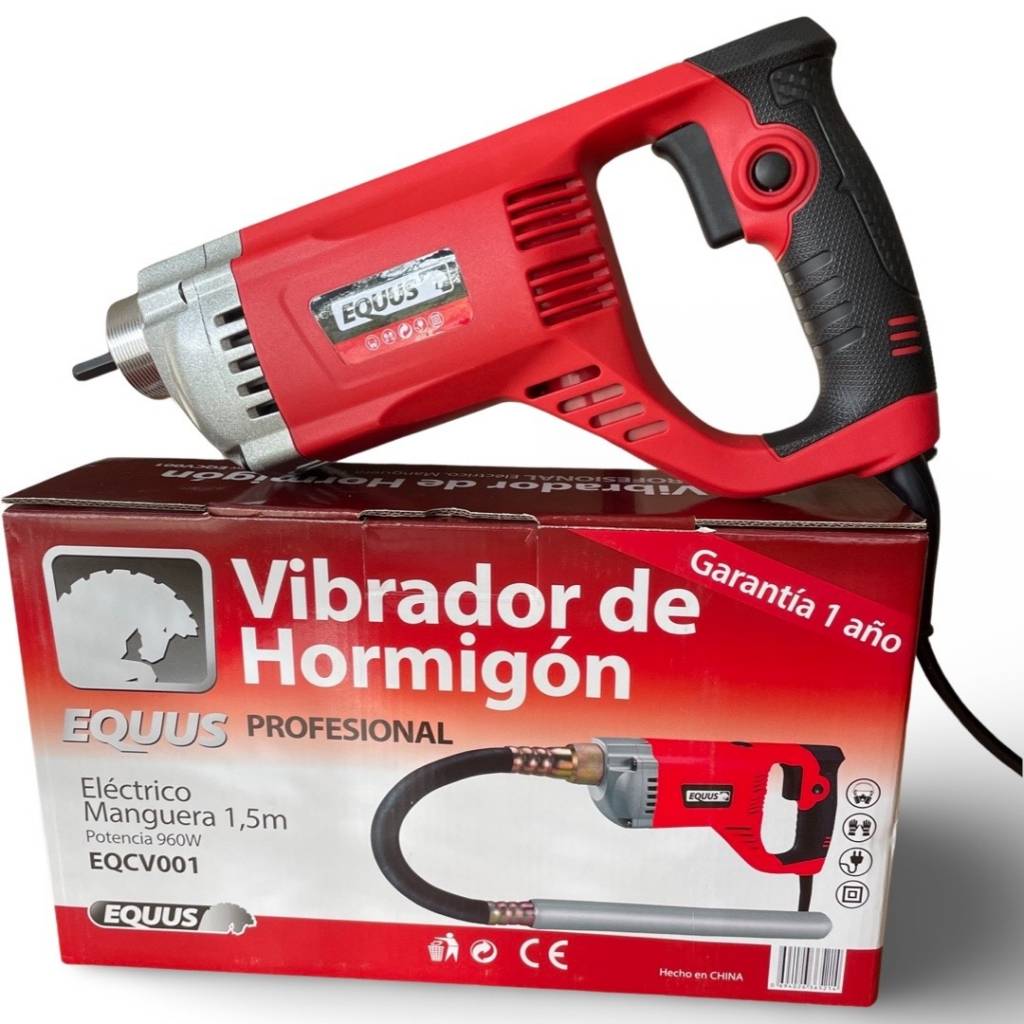 Vibrador de Hormigón Equus 960w Profesional / Manguera de 1.5 metros