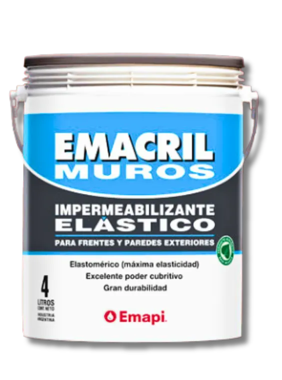 Emacril Muros - Impermeabilizante acrílico de alta resistencia para muros exteriores
